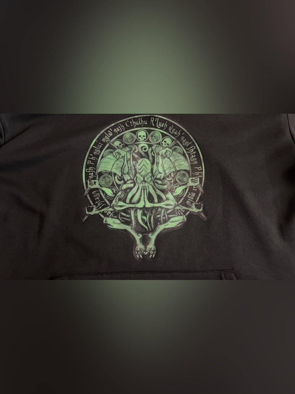 H.P. Lovecraft Cthulhu Graphic Hoodie Medium Black NWOT - Picture 3 of 7
